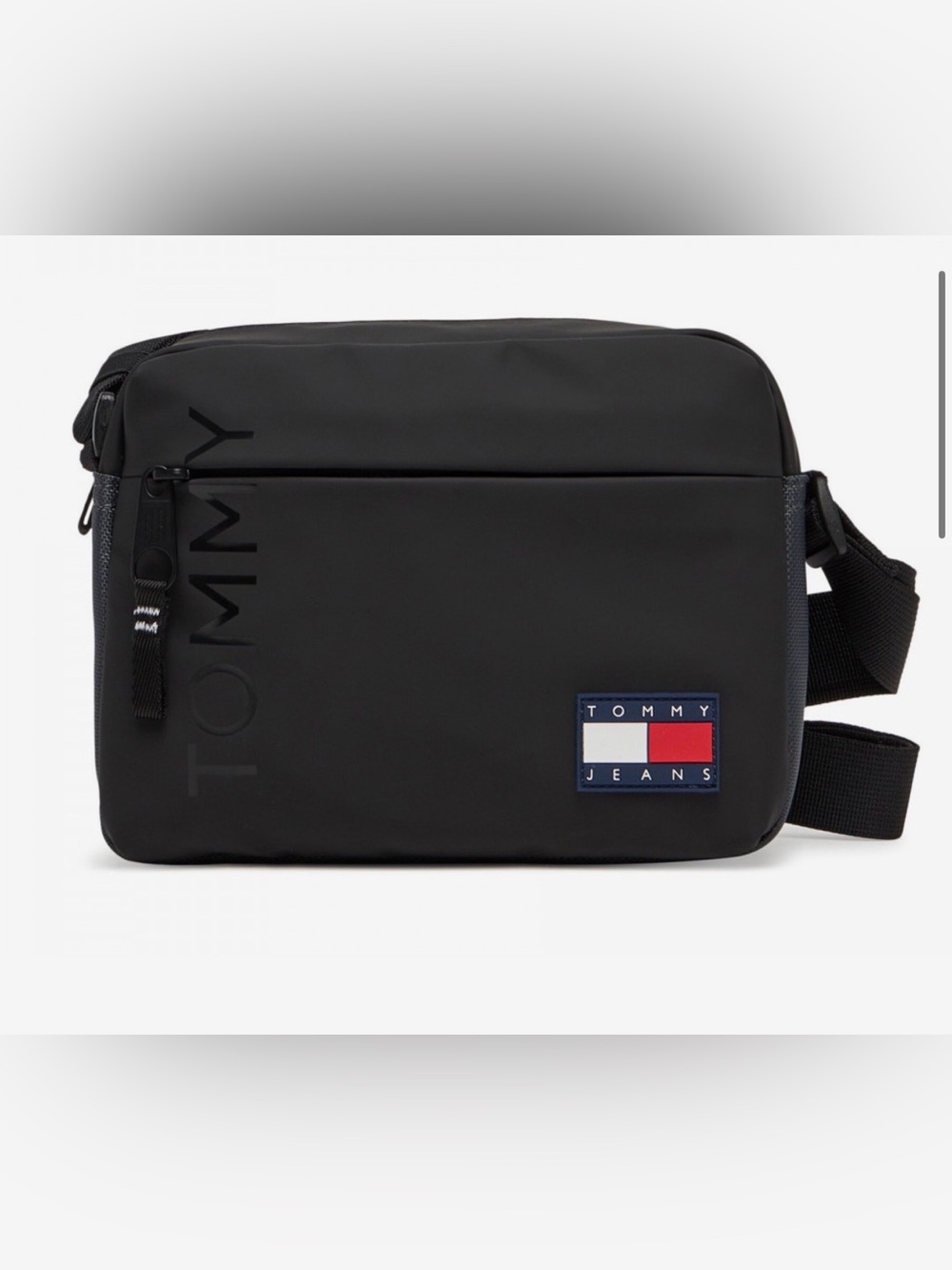 Tommy Hilfiger Black Toiletry Bag with Signature Logo Patch